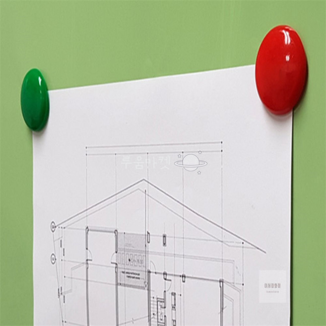 루움 원형 메모자석 컬러보드자석, 반투명 중 10P (3cm)