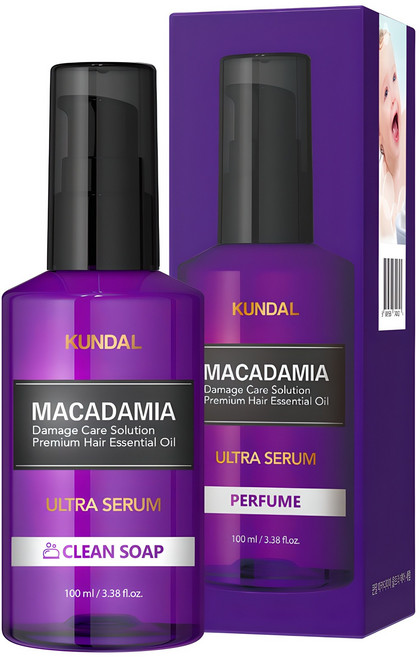 쿤달 울트라 세럼 헤어 에센스 클린솝향, 100ml, 1개