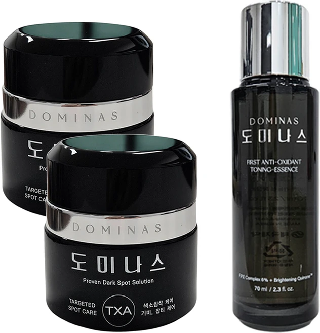도미나크림 6세대 트라넥삼산 기미크림 50g 2개+도미나스 토닝에센스 70ml 1개 - 쿠팡