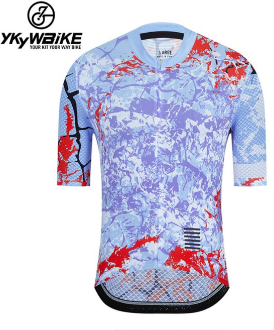 Ykywbike 남성용 반팔 사이클링 저지 산악 자전거 의류 레이싱 Mtb 셔츠 여름