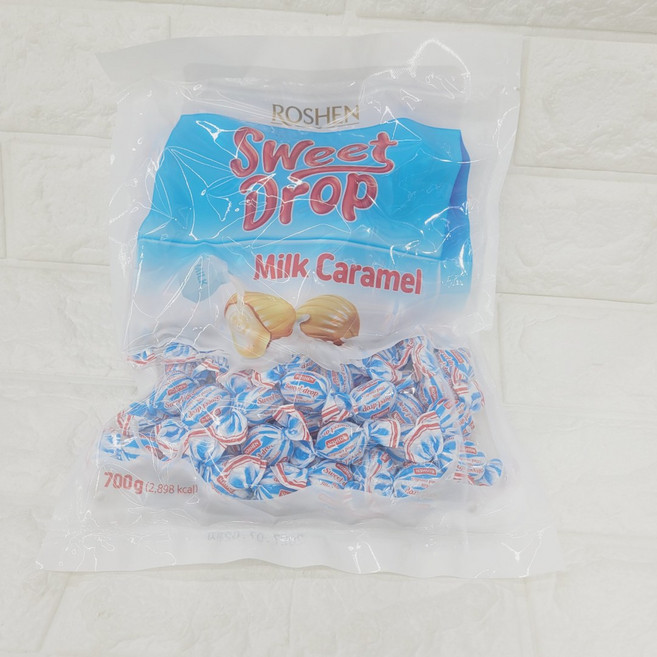 세진유통 로젠스윗드롭 밀크카라멜 (무료배송) 로젠 스윗 드롭 roshen 로켓그로스, 700g, 1개