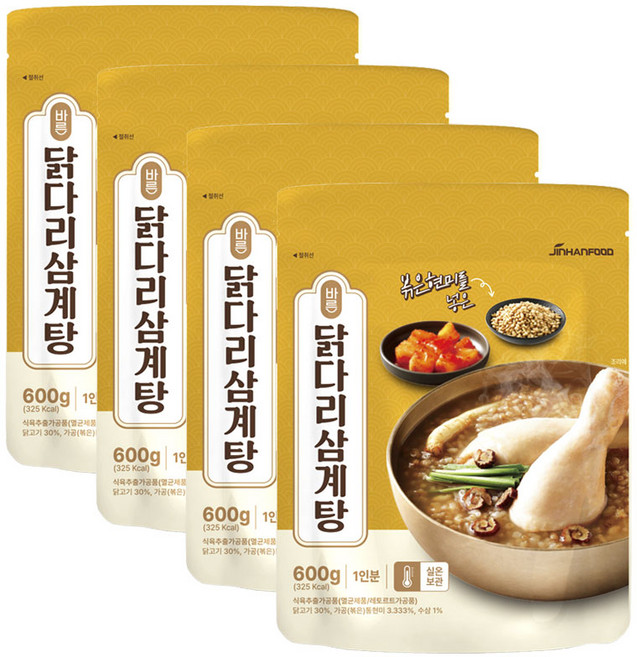 바른 닭다리 삼계탕, 4개, 600g