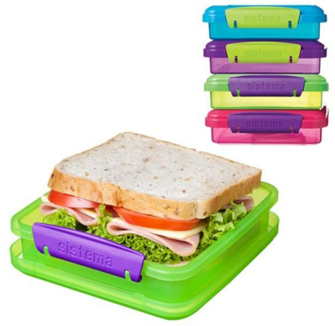 시스테마 트렌드 컬러 샌드위치 도시락 450ml, 1개, 퍼플