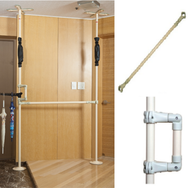 대구정공 기둥형 안전손잡이 DGP-0005 부품 DGP-0007 DGP-0006 기둥형 안전손잡이 노인용 침대 안전봉 안전바 노인 장기요양 복지용구 실버용품 요양등급 어르신용품, 1개, 노인장기요양등급 구입(본인부담금 6%), 손잡이부착(DGP-0006)
