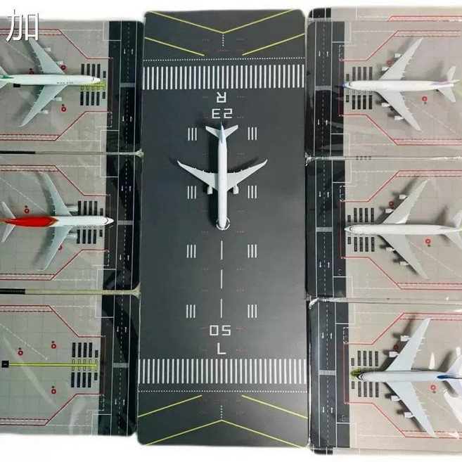 비행기 모형활주로 도면 조립 격납고 A. 시뮬 주차 1개 400 파업 매트 공항, L. 4연 격납고 x2 + 활주로 x1 + 소형 항공기