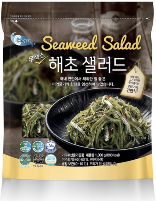씨워드 C-WEED 무색소 해초 샐러드 1kg 미역줄기 업소용 반찬, 1개