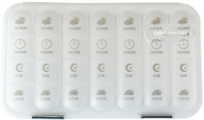 알로롱 위클리 캡슐 약통, 퓨어 화이트, 1개