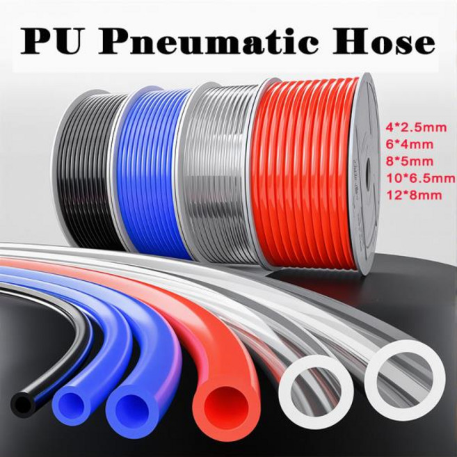 폴리우레탄 공기 100M 20M 호스 부품 파이프 압축기 튜브 설정용 10M 8mm 50M 6mm 라인 공압 4mm 10mm12mm, 12x8mm, Orange 100m, 1개