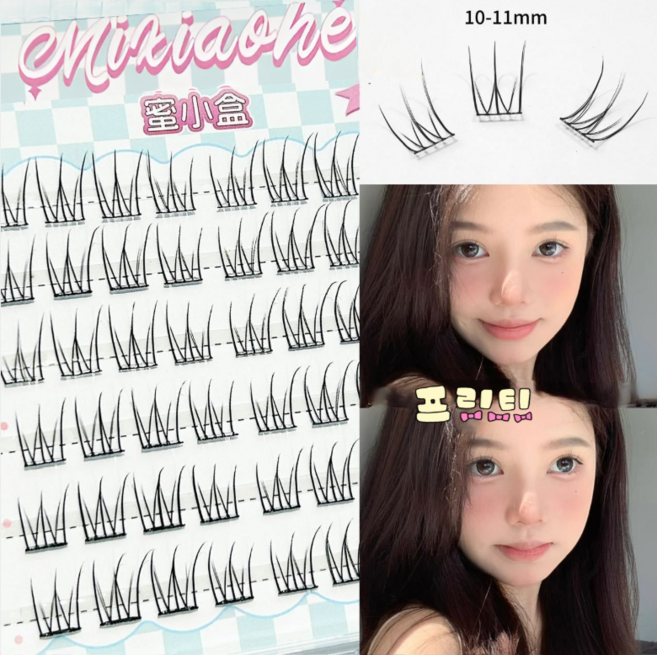 뷰티앤몬스터 3초 초경량 풀 필요없는 3D 아이돌 속눈썹, 1개, 48p