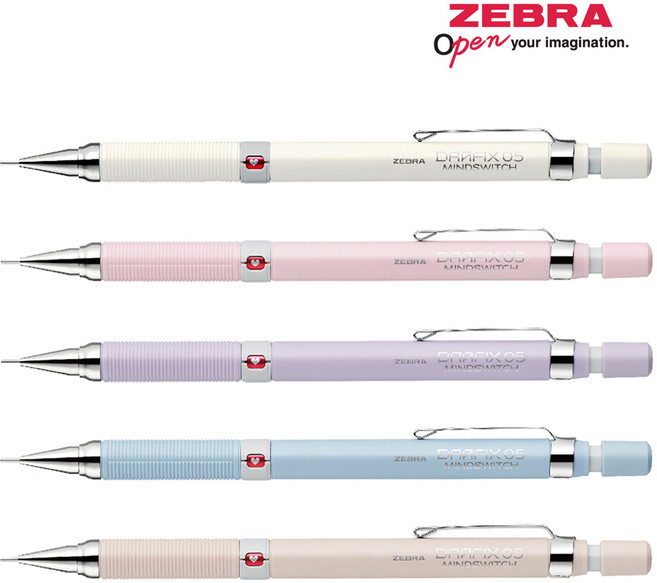 ZEBRA 드라픽스 한정판 샤프 (5색 컬러 세트), 0.5 (DRAFIX 마인드스위치), 5색 세트
