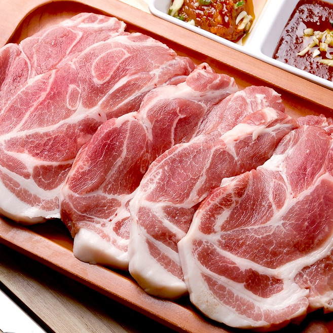 최고기나라 돼지고기 수입 냉동 목전지 목삼겹살 구이용 3kg, 1개