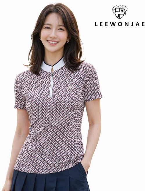 이원재 여성 골프 여름 집업 반팔 냉감 티셔츠