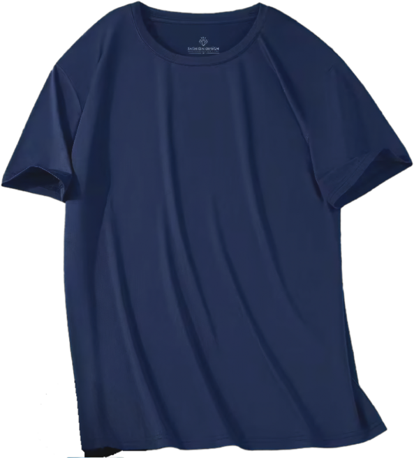 FASHION DESIGN涼感衣 涼感網眼衣 排汗透氣短袖上衣, 藏青