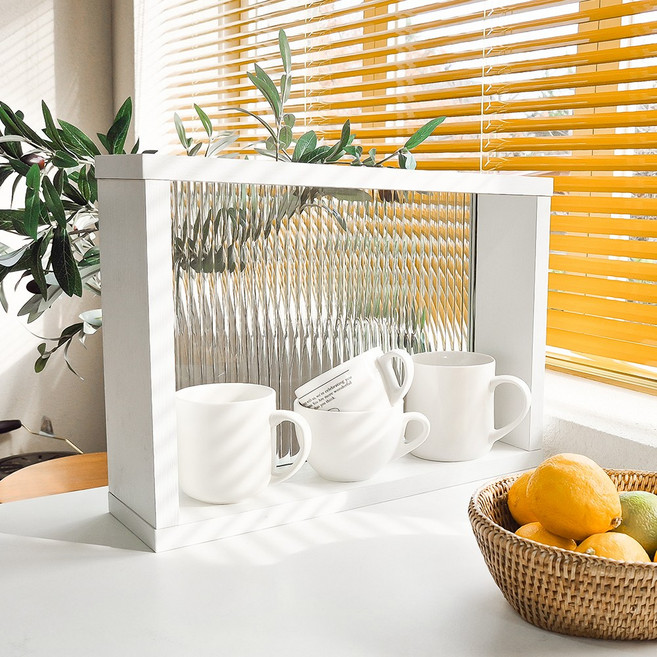 [카미코코] 아일랜드 유리 주방 파티션 400, 화이트