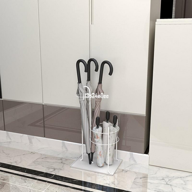 北歐網紅 ins家用入戶 酒店 門廳大堂 雨傘架 鐵藝落地 雨傘桶收納, 黑色亞光, 1個