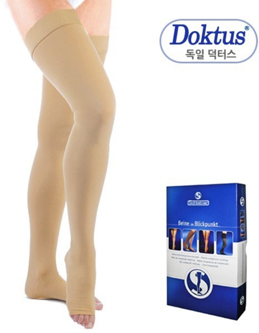 덕터스 고강압 허벅지형 압박스타킹 실리콘, 살색(실리콘 밴드형), 1개