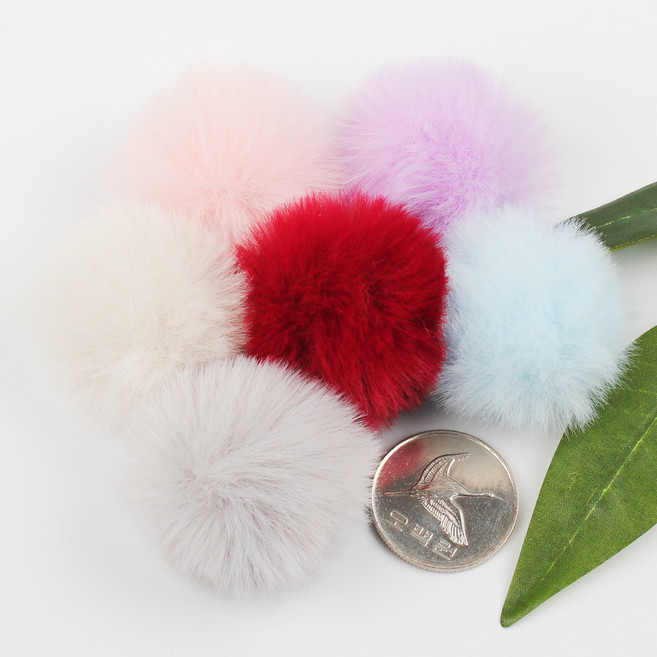 털방울 3cm 폼폼이 토끼 밍크 퍼 방울장식 키링만들기 폭스 방울 모자털방울, 털방울(인조)3cm-화이트, 1개