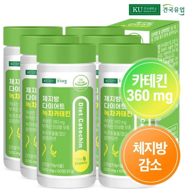 건국유업 체지방 다이어트 녹차 카테킨, 6개, 30g - 쿠팡