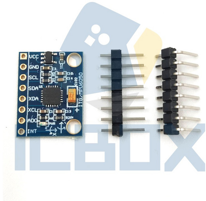 ICBOX MPU6050 三軸加速度電子陀螺儀 運動感測器, 藍色, 1個