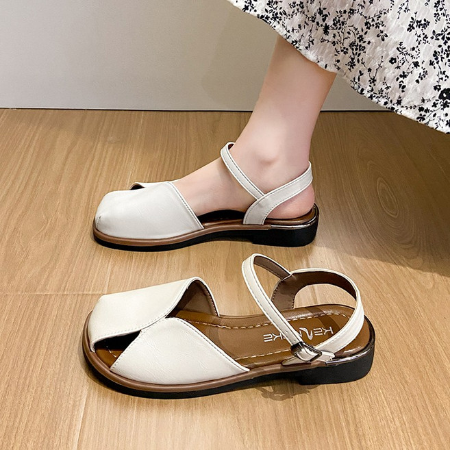 Modern Fashion 여성 고급감 발편한 스트랩 플랫 샌들 X79