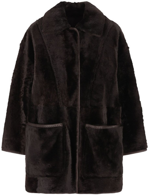 막스마라 리버서블 레더 코트