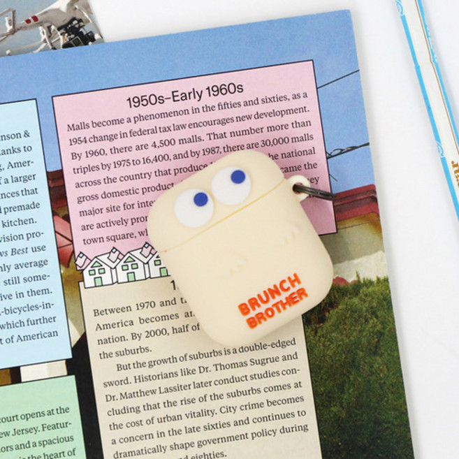 로마네 Brunch Brother 고스트 에어팟 케이스, 크림