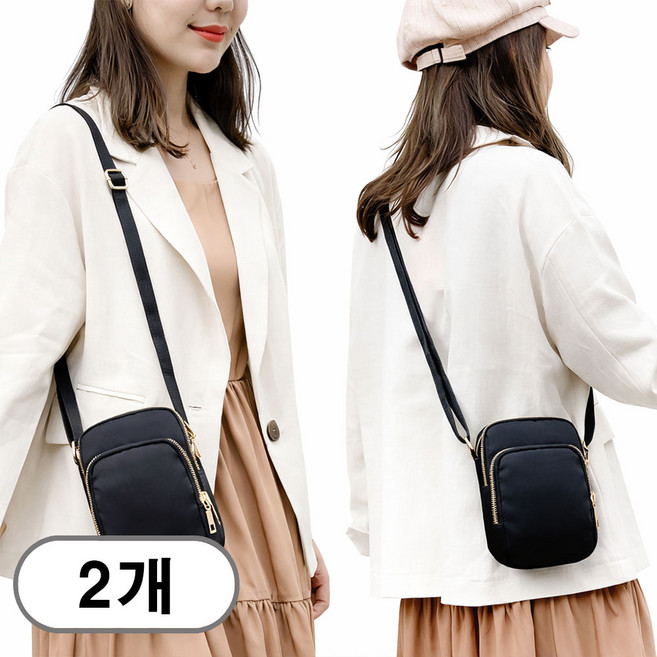 차쿠 여성 휴대폰 가방 여성 여행용 휴대폰 크로스가방 휴대폰 가방 미니 크로스백 1+1