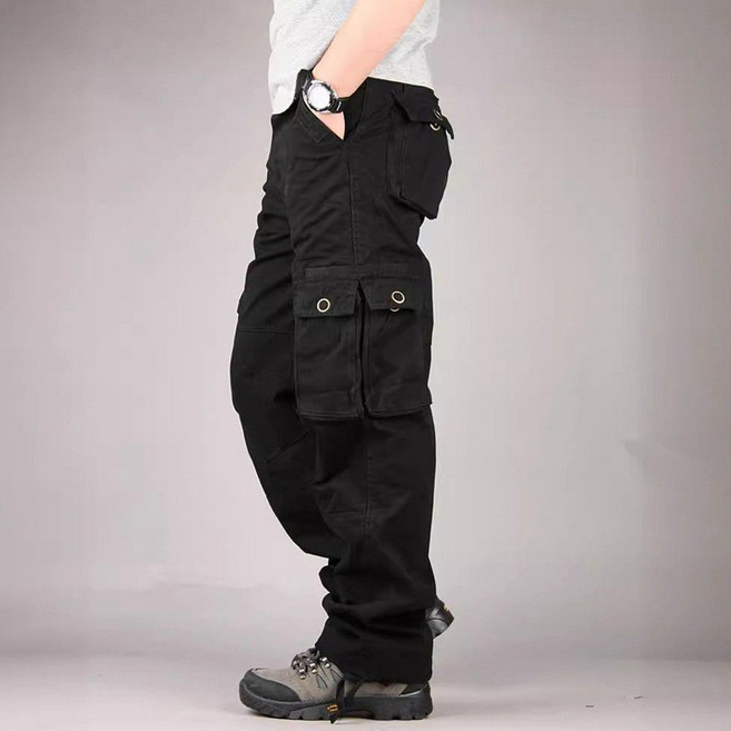 화만 남성 오버올 작업복 느슨한 여러 개의 작은 주머니 등산 바지 하이킹 바지 하렘 바지 큰 사이즈 바지