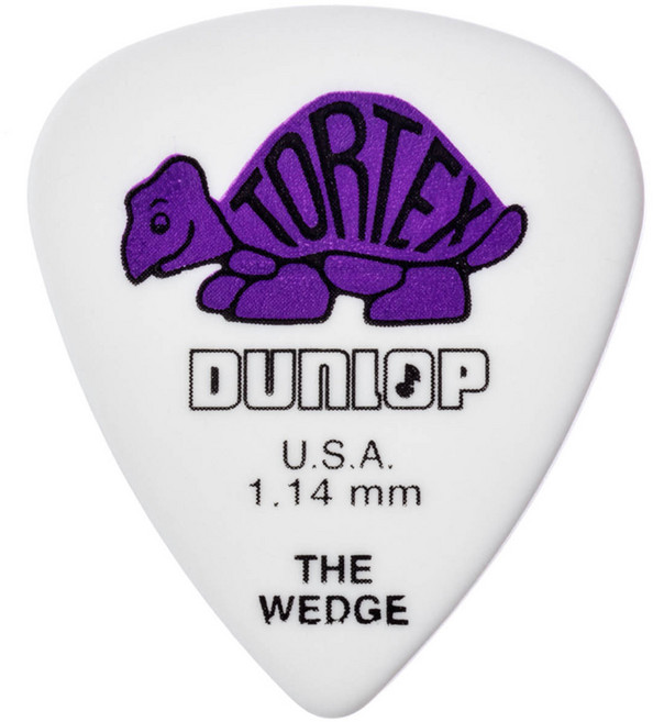 던롭 USA TORTEX 톨텍스 웨지 기타피크 424R, 1.14mm (1개), 1개