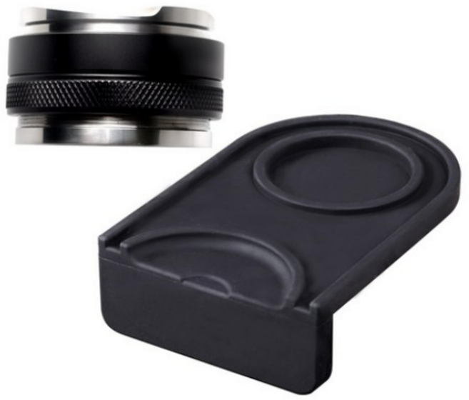 코빙 듀얼 핸들리스 템퍼 53mm + 코너템핑매트 세트, 블랙 색상, 4세트