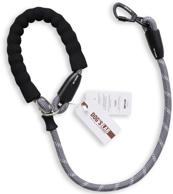 독스랩 숏리드줄 중형견 대형견 로프, 그레이, 1개