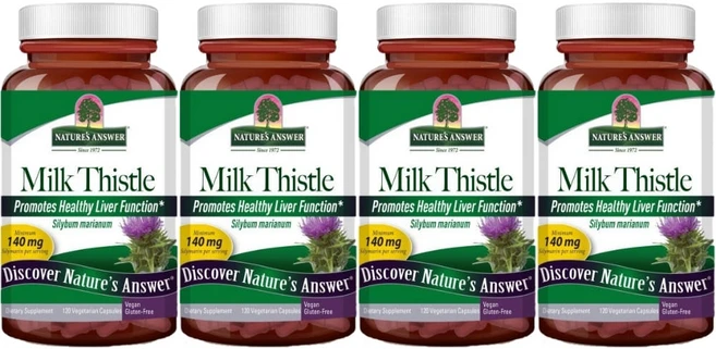 네이처스앤서 밀크씨슬 140mg, 120정, 4개 - 쿠팡