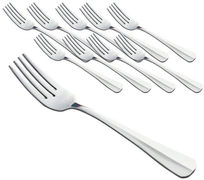 라온누리 퓨어라이트 디너웨어 디저트포크겸용 아동포크, 포크, 10개