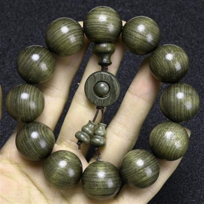 正宗金絲楠木陰沉木手串文玩烏木佛珠, 1個, 20mm*12顆（時來運轉款）