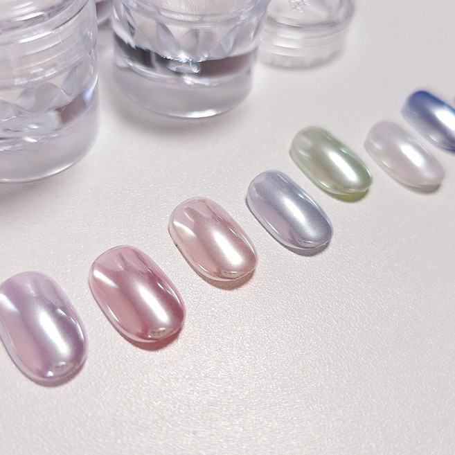 요미젤 스노우 화이트 실버 네일 파우더, 1개, 스노우화이트 실버파우더