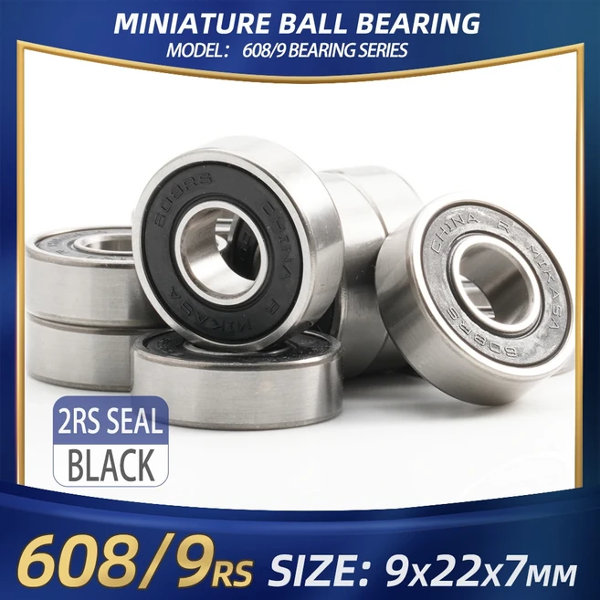 FUSHI 609 ZZ 베어링 9x24x7mm 10Pcs 609ZZ RS 2RS 강력한 산업용 모터 용 플랜지 핸드 피스 베어링 고속, 01 10 개, 06 608-9RS 9x22x7, 01 10개