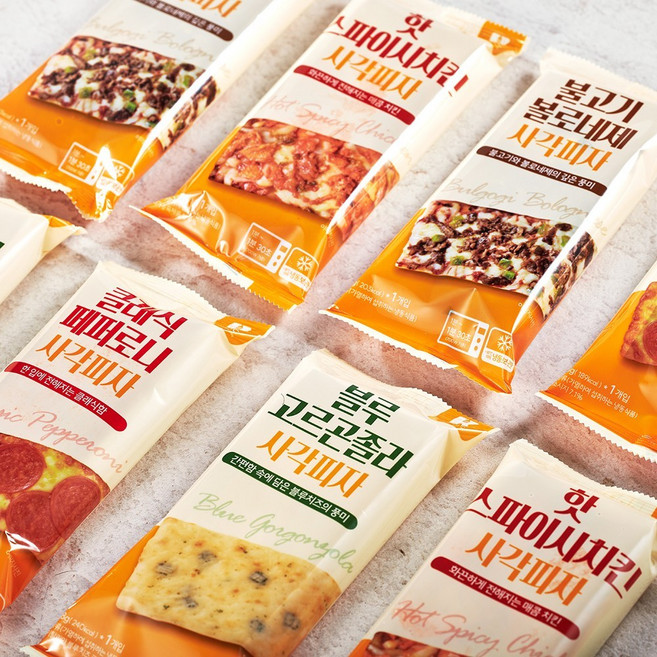 쿠킥 사각 조각피자, 95g, 4개