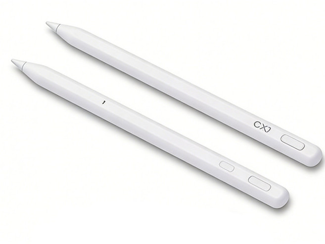 iPad 專用觸控筆 AX10-THS 磁力吸附 傾斜感壓 Type-C充電, 1個, iPad 專用觸控筆 OX9-THS白色【赠送白色筆套+筆尖】, 白色 iPad 專用觸控筆