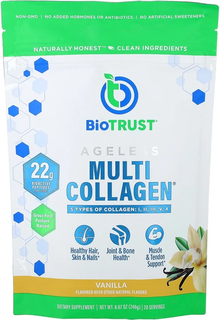 BioTRUST Ageless Multi Collagen® Vanilla 8.67 oz 246 g, 246g, 1개 - 쿠팡