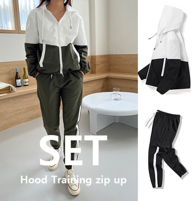 아노락 바람막이 상하세트 트레이닝복 후드 집업 세트