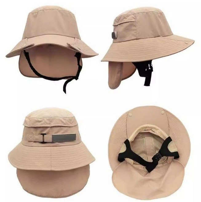 웨이크보드모자 수상 서핑모자 버킷 바다 목 가림 탐방지 윈드 벙거지