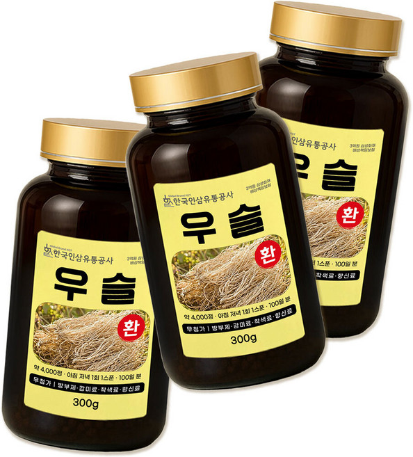 우슬 쇠무릎 사백목 두충 오가피 환제 SCW, 3개, 300g