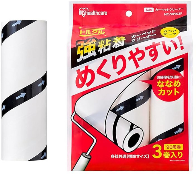 3P NC-SK903P 아이리스 오야마 카펫 클리너 예비 테이프 강 접착 なめめ 컷