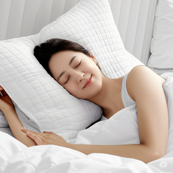 스누브 교체가 편리한 순면 밴딩 베개커버 1+1