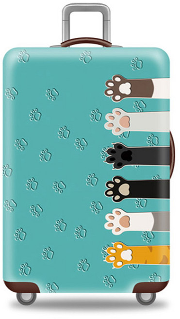 여행용 캐리어 보호 스판 덱스 커버 해외 여행 트렁크 가방 덮개 케이스 방수 -민트캣