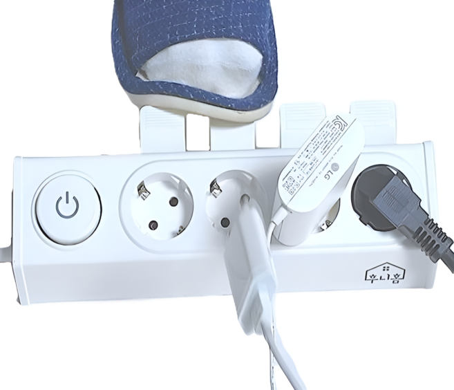 누르는 멀티탭 4구 통합+개별스위치 4000W 멀티콘센트, 화이트, 1개, 1.5m