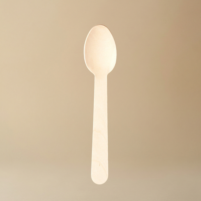 지구사랑 카페용품 벌크포장 일회용 숟가락 나무스푼 160mm 100개입, 1개, 100개