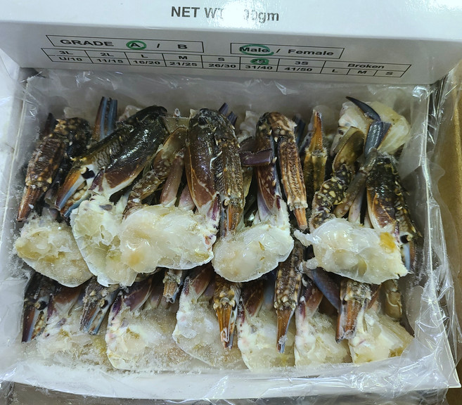 바레인 절단꽃게500g 2S M L 냉동 절단게 손질 게장, 바레인 절단꽃게 M(11~12쪽)