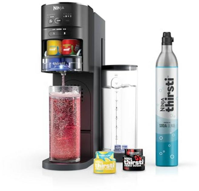 닌자 써스티 음료 시스템 탄산수 제조기, 블랙