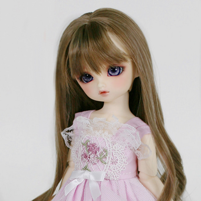 구체관절인형 가발 내추럴 롱 웨이브 6-7인치 26cm급용 USD, D. 샌디 브라운, 1개